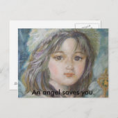Een engel redt je. briefkaart (Voorkant / Achterkant)