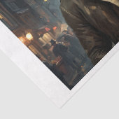 Een Engelse buldog is een detective in Los Angeles Tissuepapier (Detail)