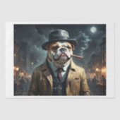 Een Engelse buldog is een detective in Los Angeles Tissuepapier (Voorkant)