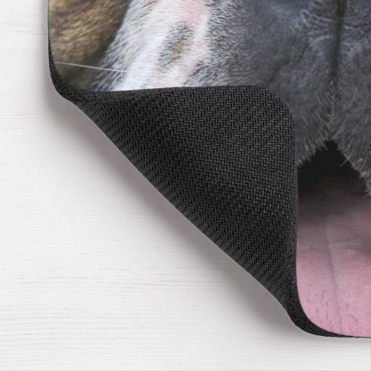 Een engelse bulldog in België. Muismat (Hoek)