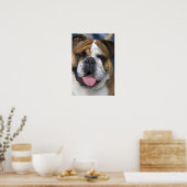 Een engelse bulldog in België. Poster (Keuken)