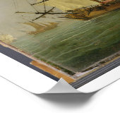 Een Engelse Sloop en een Frigate in a Light Breeze Poster (Hoek)