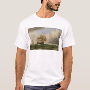 Een Engelstalige scheepsdichte in een sterke bries T-shirt