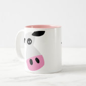 Een enkel Koe Tweekleurige Koffiemok (Voorkant links)
