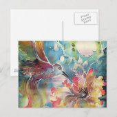 Een enkele kolibrie briefkaart (Voorkant / Achterkant)
