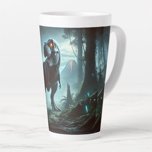Een enorme Tyrannosaurus rex Latte Mok (Rechterhoek)