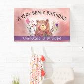 Een erg beary verjaardag | Schattig Beer Kind Verj Spandoek (Insitu)