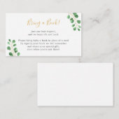 Een eucalyptusboek baby shower informatiekaartje (Voorkant / Achterkant)