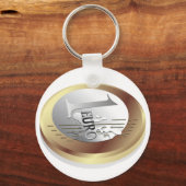 Eén euromuntsoort Sleutelhanger (Voorkant)