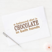 Een evenwichtig dieet is... ovale sticker (Envelop)