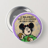 Een evenwichtig diet ronde button 7,6 cm (Voorkant /achterkant)