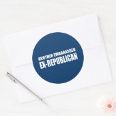 Een ex-Republikein in verlegenheid gebracht Ronde Sticker (Envelop)