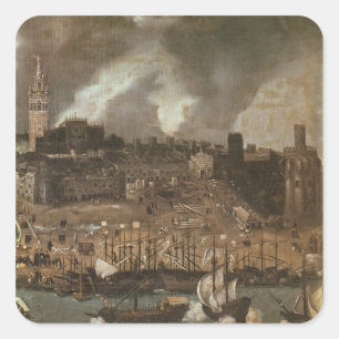 Een Expedition die uit Sevilla komt voor Vierkante Sticker