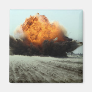 Een explosie brak uit magneet