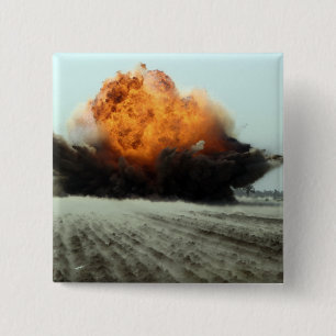 Een explosie brak uit vierkante button 5,1 cm