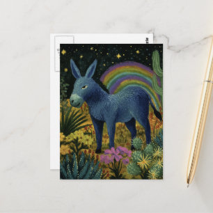 Een ezel in de woestijn briefkaart