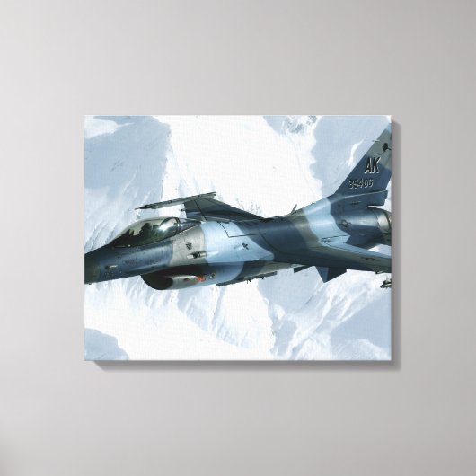 Een F-16-compressor Canvas Afdruk (Voorkant)