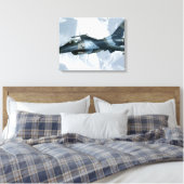 Een F-16-compressor Canvas Afdruk (Insitu (Slaapkamer))
