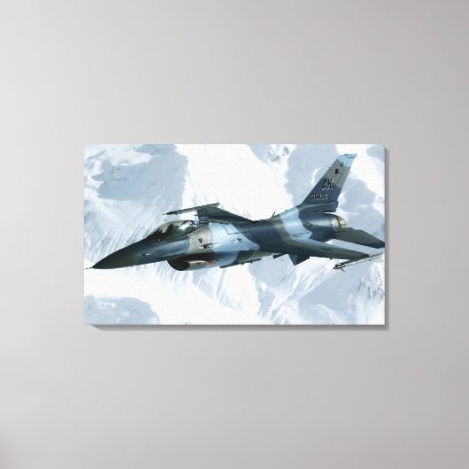 Een F-16-compressor Canvas Afdruk (Voorkant)