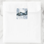 Een F-16-compressor Vierkante Sticker (Tas)