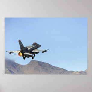 Een F-16E uit de Verenigde Arabische Emiraten Poster
