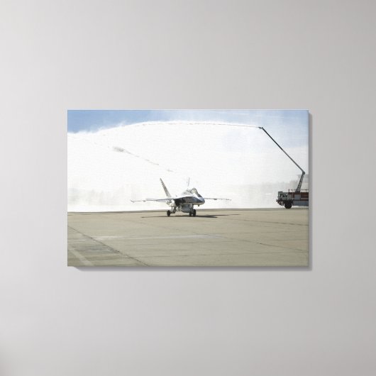 Een F-18-vliegtuig Canvas Afdruk (Voorkant)