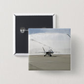 Een F-18-vliegtuig Vierkante Button 5,1 Cm (Voorkant /achterkant)