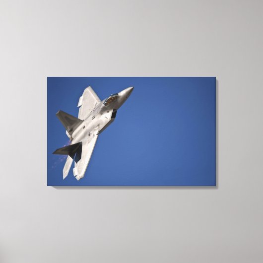 Een F-22 Raptor-vliegtuig Canvas Afdruk (Voorkant)