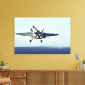 Een F/A-18C-Hornet uit de cockpit 2 Canvas Afdruk (Insitu (Woonkamer))
