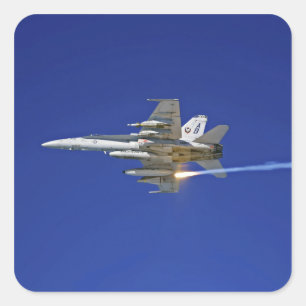 Een F/A-18C-Hornet Vierkante Sticker