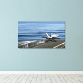 Een F/A-18E Super Hornet Canvas Afdruk (Insitu (Houten vloer))