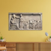 Een familie die een stier opoffert aan Asclepius Canvas Afdruk (Insitu (Woonkamer))