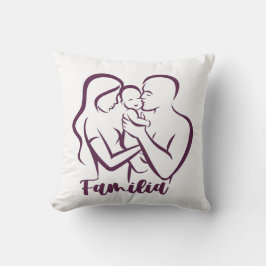 Een familie illustratie Sierkussen