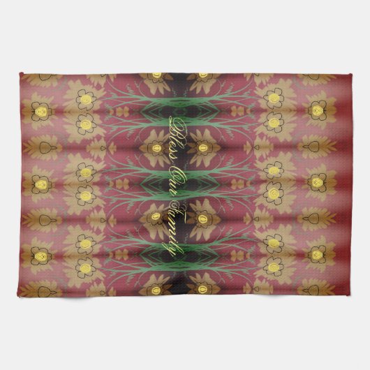 Een Fancy Roos en gele theedoek (Horizontaal)