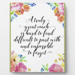 Een fantastische coach quote Coach bedankt voor je Fotoplaat