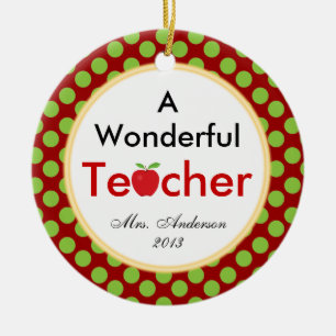 Een fantastische leraar met Apple Kerstmis Keramisch Ornament
