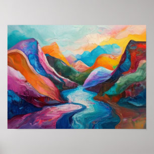Een Fauve-reis door de stralende canyons van t Poster