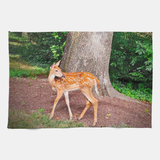 Een fawn theedoek (Horizontaal)