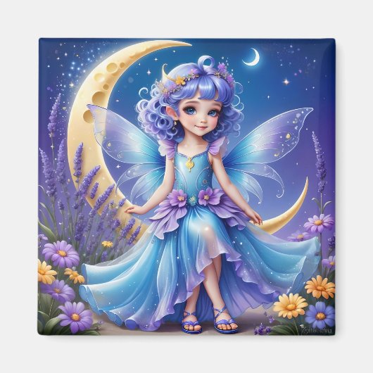 Een fee - blauwe magneet (Voorkant)