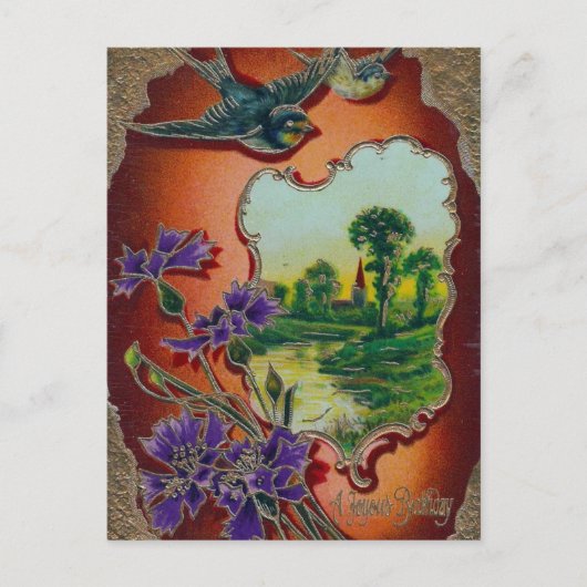 Een feestdag briefkaart (Voorkant)