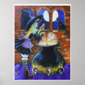 Een feestelijke heks brew poster (Voorkant)