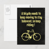 Een fiets moet Briefkaart in beweging houden (Voorkant / Achterkant)