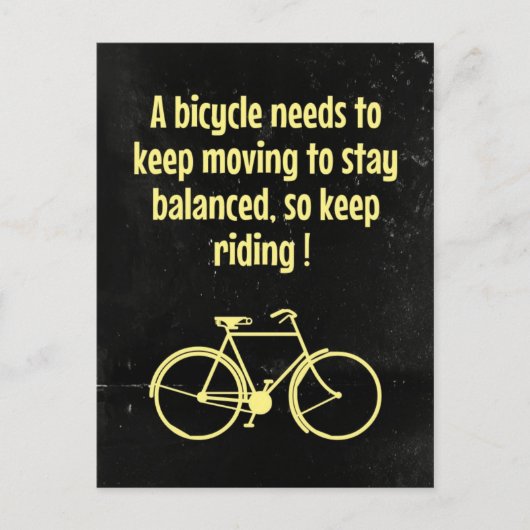 Een fiets moet Briefkaart in beweging houden (Voorkant)