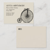 een fiets voor twee: kunstenkaart contactkaartje (Voorkant / Achterkant)