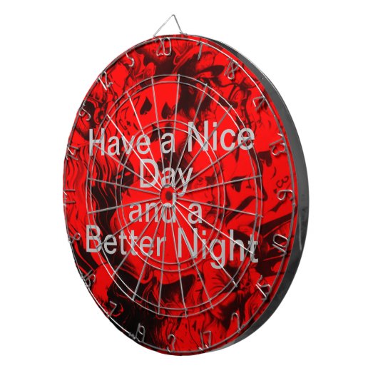 Een fijne dag en een beter kwaliteitsdartboard dartbord (Voorkant Rechts)