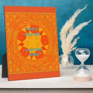 Een fijne dag en een beter nachtrood ontwerp fotoplaat