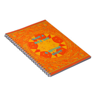 Een fijne dag en een beter nachtrood ontwerp notitieboek