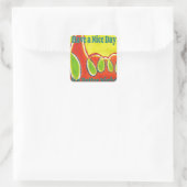 Een fijne dag en een betere nacht met dankbaarheid vierkante sticker (Tas)