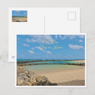 Een fijne dag in Kauai/ Strandtafereel Briefkaart