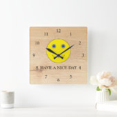 Een fijne dag vierkante klok (Huis)